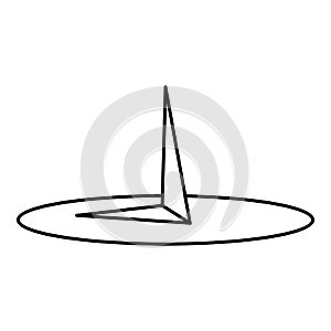 Pushpin icon, outline style