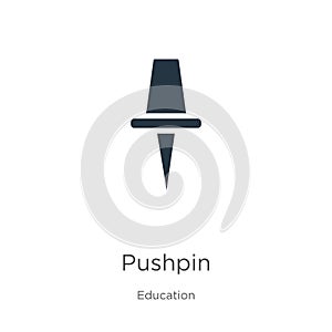 Pushpin icon vector. Trendy flat pushpin icon from education collection isolated on white background. Vector illustration can be