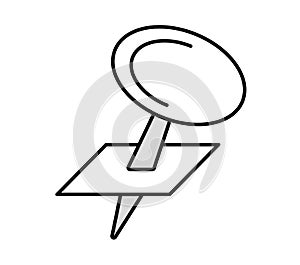 pushpin map school outline