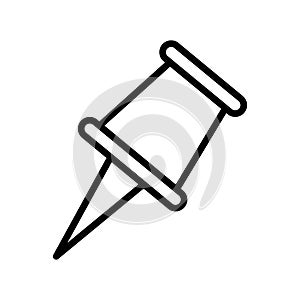 Pushpin thin line vector icon