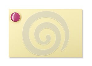 Pushpin on a yellow note