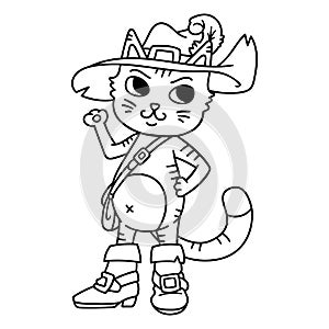 Puss in boots. Children illustration.