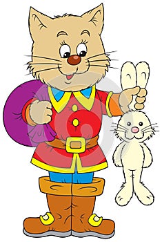 Puss in Boots and rabbit