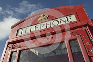 Pusser`s Red Box English telephone, Pusser`s Marina Cay Hotel and Restaurant, Marina Cay, BVI
