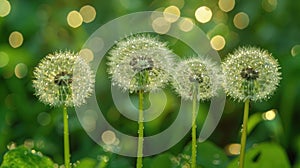 Pusteblume - Close-up of a Beautiful Dandelion Flower in a Field