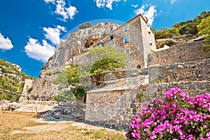 Pustinja Blaca hermitage hidden in stone desert canyon of Brac island