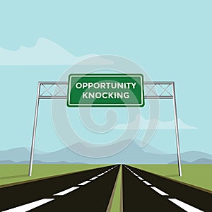 opportunity knocking sign