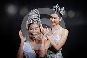 Put Diamond Crown on Final Winner latest year Miss Beauty Queen