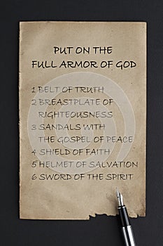 Put on the full armor of God