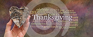 Put some love into Thanksgiving Word Cloud concept