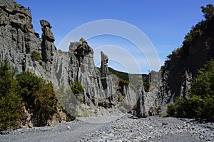 Putangirua Pinnacles in New Zealand