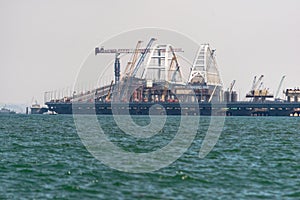 Putin opens the Crimean bridge in Kerch Strait on orange truck