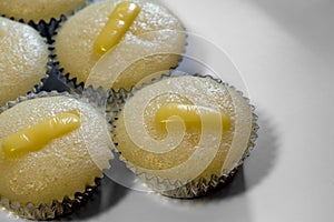 Puto cheese - A Filipino popular rice cupcake for snack and merienda. photo