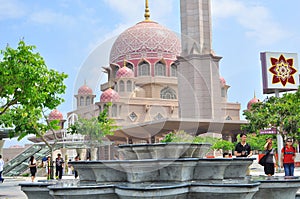 The putra mosque by the lake side