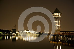 Putrajaya Lakeside at Night