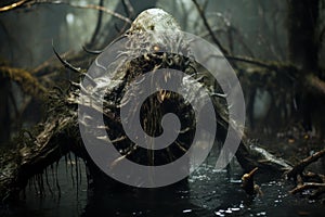 Putrid Nightmare creature swamp. Generate Ai