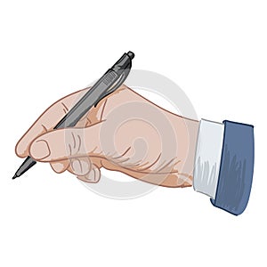 Puts his signature pen