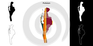 Puttalam outline map
