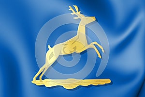 Putten coat of arms Gelderland, Netherlands. 3D Illustration