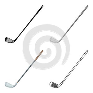 Putter for golf.Golf club single icon in cartoon style vector symbol stock illustration web.