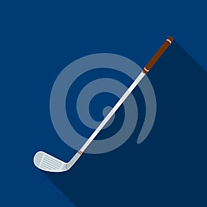 Putter for golf.Golf club single icon in flat style vector symbol stock illustration web.