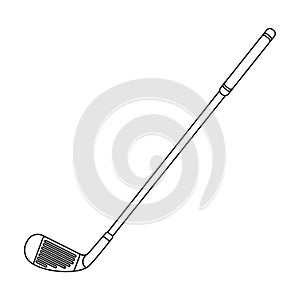 Putter for golf.Golf club single icon in outline style vector symbol stock illustration web.