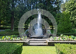 The putti fountain in the garden of Villa Taranto, Verbania, Piedmont, Italy, 19th century