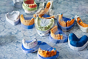 putty dental impressions, dentistry molds, at a dentistry practice