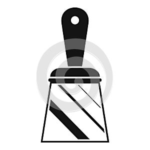 Putty knife icon, simple style