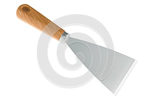 Putty knife, spackle knife, paint scraper. 3D rendering