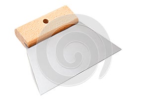 Putty scraper with wooden handle photo
