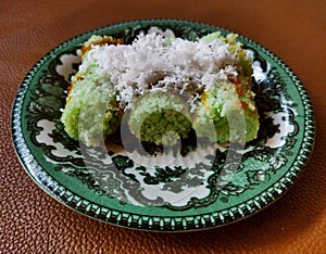 Putu is a traditional Indonesian snack in the form of a cake filled with brown sugar