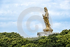 Putuoshan Mountain is the abode of Goddess of mercy Guanyin Buddhist statue and one of the four sacred Buddhist mountains in China