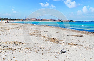 Putzu idu beach under a cloudy sky