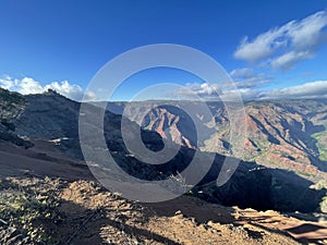 Puu O Kila Lookout and Overlook at Kokee State Park in Kapaa on Kauai in Hawaii