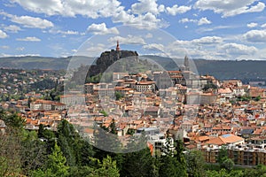 Puy en velay town. Haute-Loire, Auvergne, France