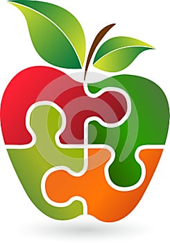 Puzzle apple logo