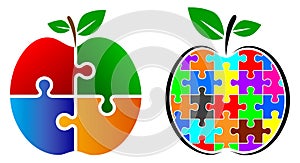 Puzzle apple logo