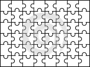 Puzzle background outline black and white