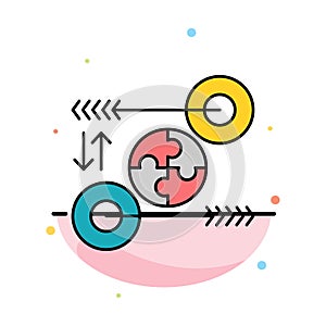 Puzzle, Business, Idea, Marketing, Pertinent Abstract Flat Color Icon Template