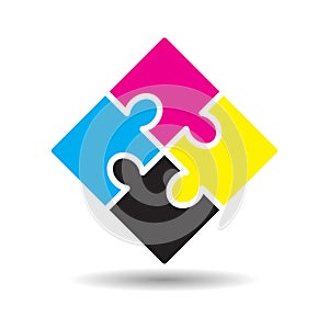 Puzzle cmyk logo