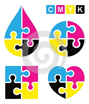 Puzzle cmyk logo