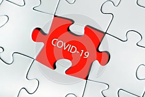 Puzzle with Covid-19 words