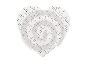Puzzle in form of heart