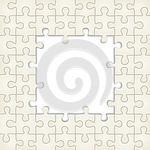 Puzzle frame background. Vector illustration