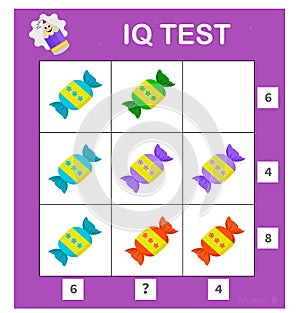 Puzzle game. IQ test. Vector illustration.