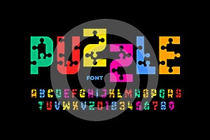 Puzzle game style font