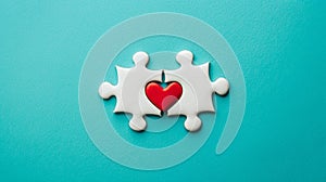 The Puzzle with Heart.AI generated image photo