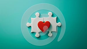 The Puzzle Heart Connection.AI generated image