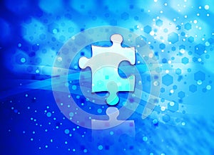 Puzzle icon abstract light cyan blue hexagon pattern background